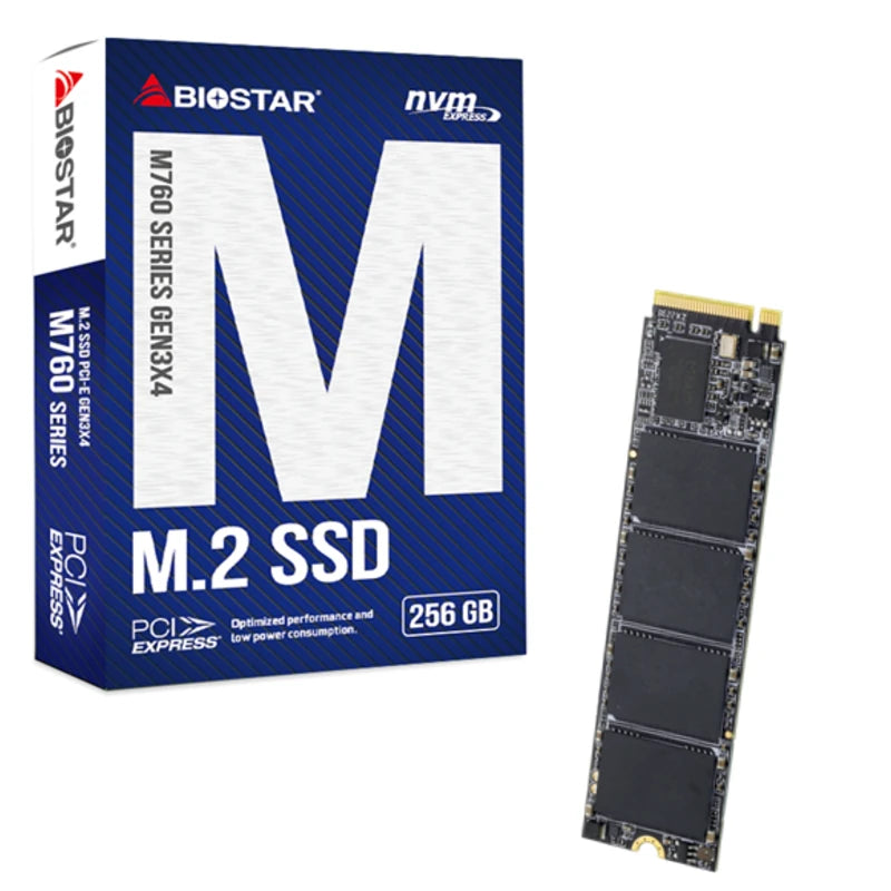 SSD Biostar M760 256GB PCIe Gen3x4 NVMe 1.3 M.2 2280