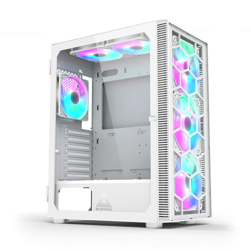 Caixa ATX Montech X3 Glass RGB Branca