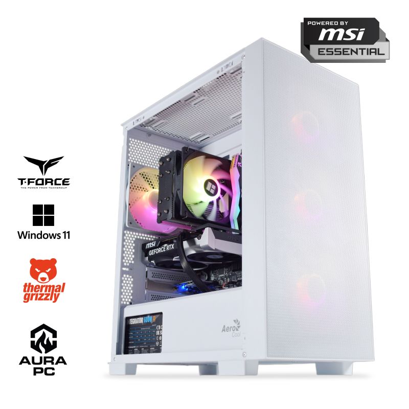 PC Aura Gamer Intel i5 12400F 16GB DDR5 500GB RTX 5060
