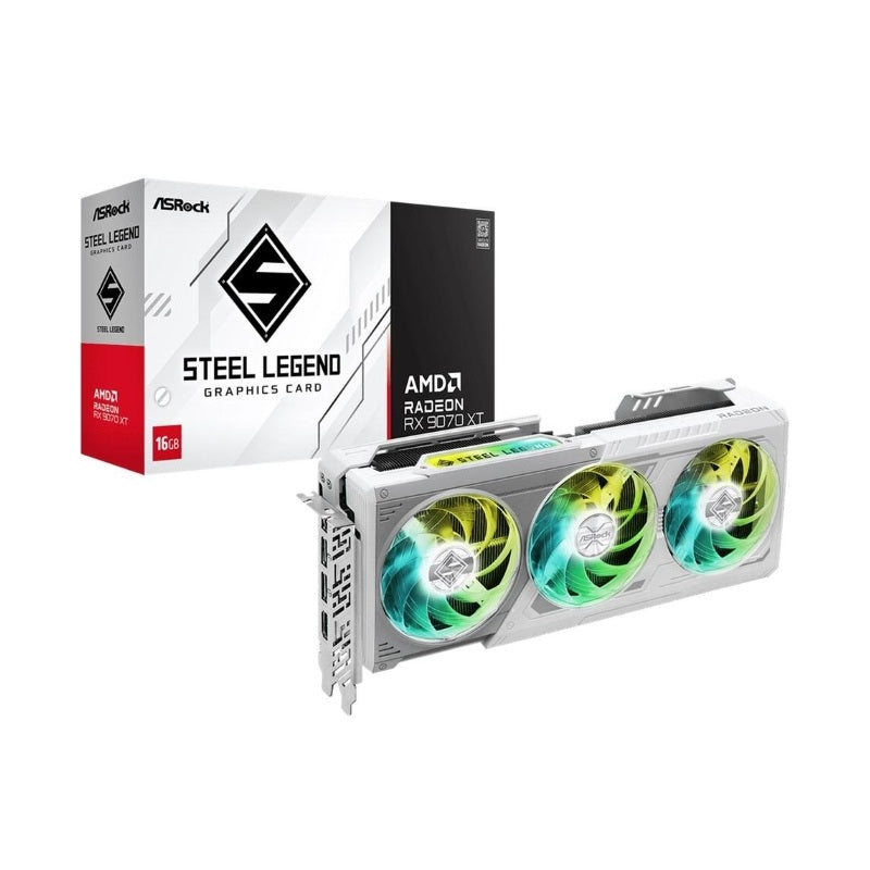 Placa Gráfica ASROCK RX 9070 XT STEEL LEGEND 16GB GDDR6